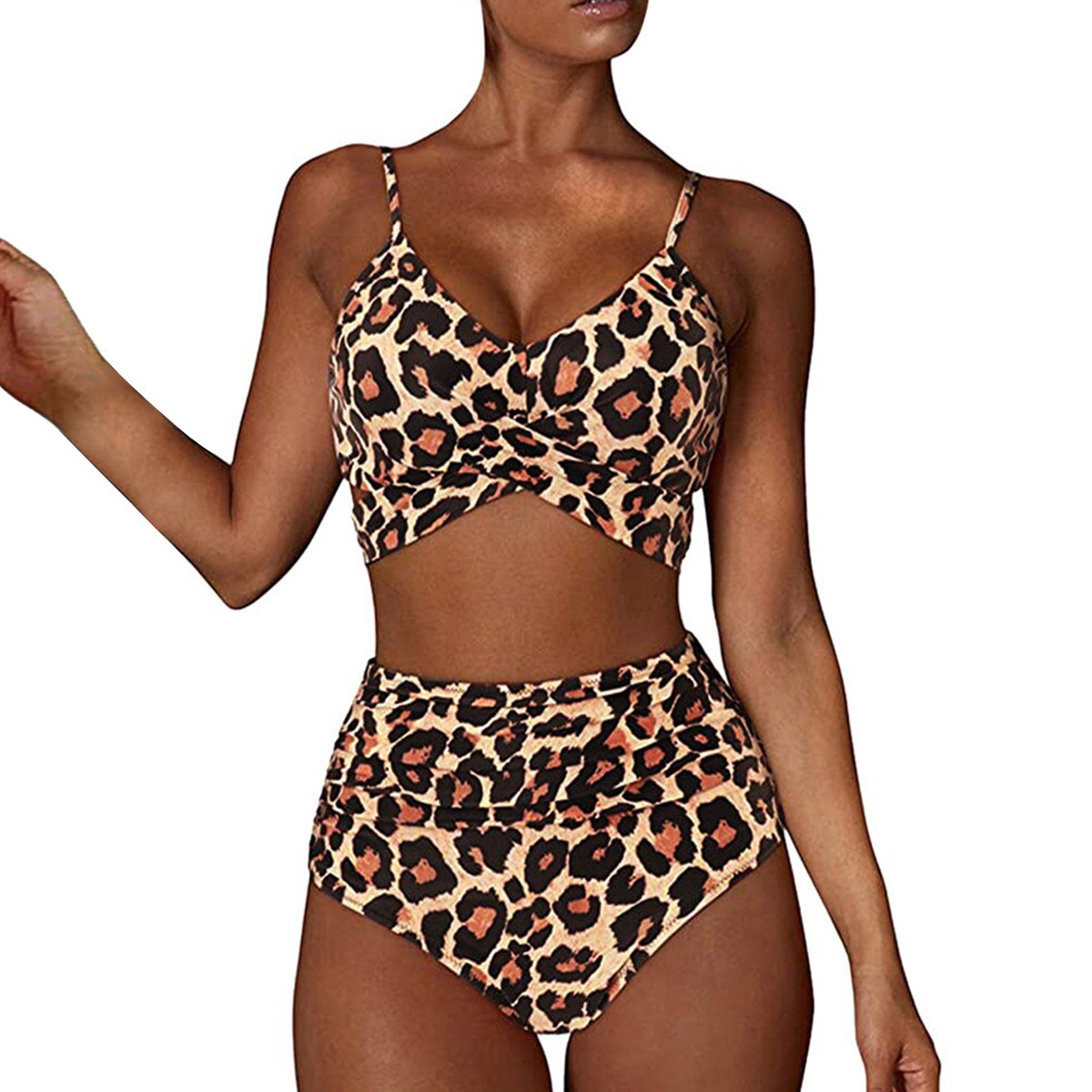 Women Sexy Soild Print Bikini Set Push Up Bathing Swimwear - Image 8