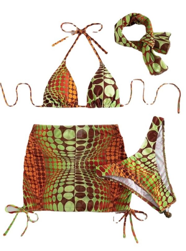 Printed Split Bikini Women's Swimsuit - Image 4