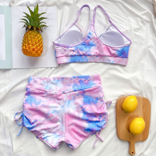Tie-dye Bikini Shorts Suit Push-up Brazilian Swimsuit Bikini - Image 4