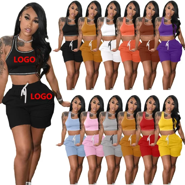 Casual Ladies 2 Pcs Solid Color Hooded Bodycon Yoga Wear Clothing Two Piece Women Tracksuit Set - Image 6