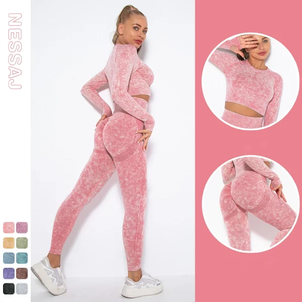Women Gym Sports Yoga Fitness Clothing Wear Running Gym Fitness Sets Activewear Suit Sportswear - Image 6