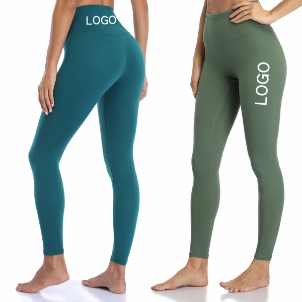 Wholesale 80 Nylon 20 Spandex Women Workout Fitness Gym Wear Clothes Yoga Pants Leggings Waisted Nude Feel with Pockets - Image 6