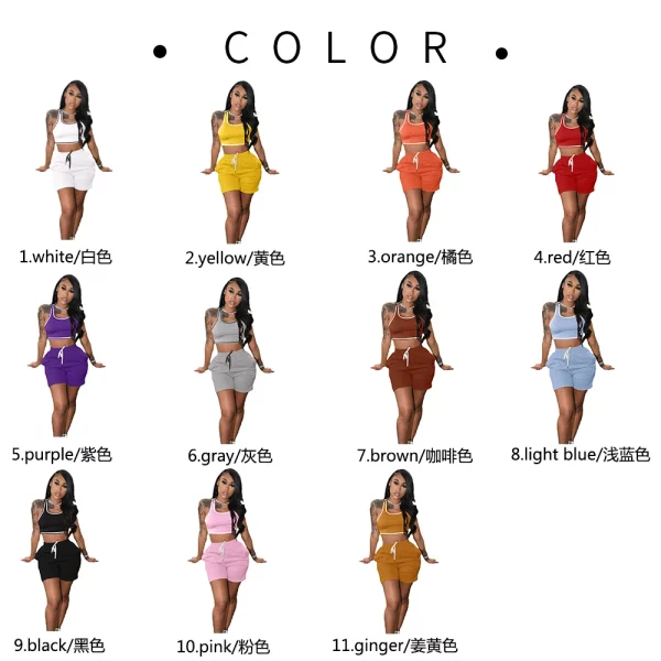 Casual Ladies 2 Pcs Solid Color Hooded Bodycon Yoga Wear Clothing Two Piece Women Tracksuit Set - Image 3